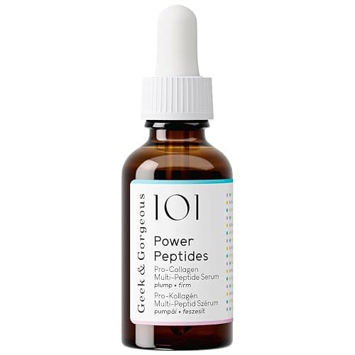 Geek & Gorgeous Power Peptides Serum, Multi-Peptide Face Serum for Firm, Smooth-Looking Skin, Supports Skin Elasticity, Lightweight skin-revitalizing Formula, 1 fl oz - Image 1
