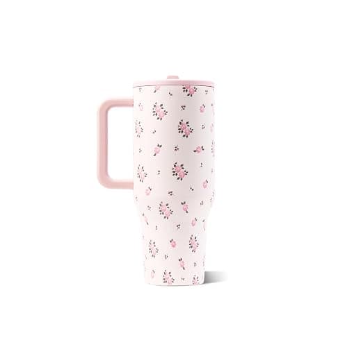 HydroJug Traveler 32oz, Insulated Tumbler with Handle & Straw, Wildrose thumbnail 3