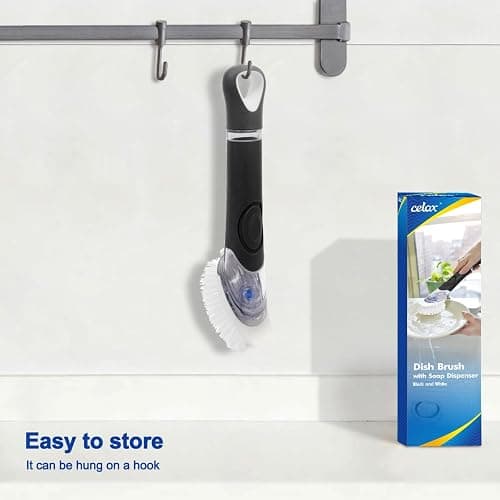 CELOX Dish Brush with Soap Dispenser, Kitchen Brush for Pans, Dishes thumbnail 5