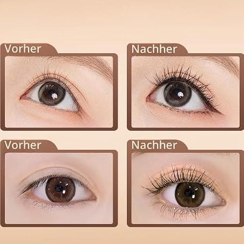 Wasserfeste Mascara für kurze/untere Wimpern – Präzisions-Minibürste, Locken-Halte-Technologie, verlängernd & voluminös, schwarz, klumpenfrei & smudgeproof Wasserfeste Wimperntusche– 1 Stück thumbnail 3