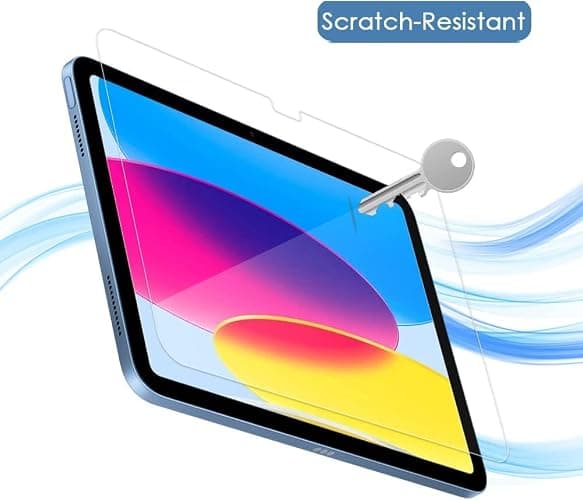 KIQ 2 Pack Tempered Glass Screen Protector Compatible with iPad 11 inch 11th generation A16 2025 / iPad 10.9 inch 10th generation 2022 thumbnail 4