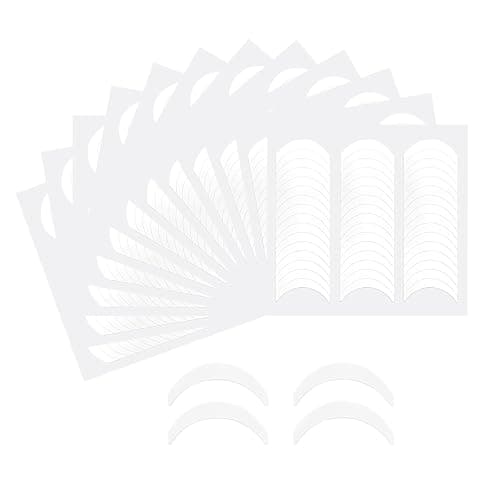 Qancekoo 576pcs 12 Sheets French Manicure Strips, Nail Guide Stickers Self-Adhesive Nail Sticker Tips for Women Girls - Moon Shape Design - Image 1