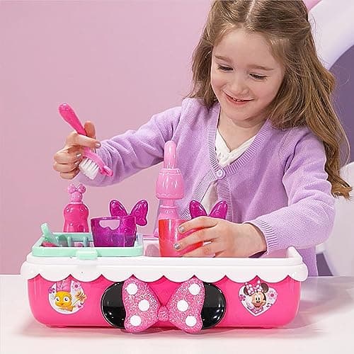 Minnie's Happy Helpers Magic Sink Set, Pretend Play Working Sink, Kids Toys for Ages 3 Up by Just Play thumbnail 2