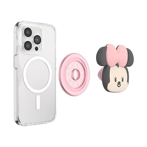 PopSockets Phone Grip for MagSafe with Kickstand, Magnetic Stand, Swappable Top, Secure Hold for iPhone MagSafe Cases, Phone & Tablet Grip, Cute PopSockets, Disney - Kawaii Minnie thumbnail 4