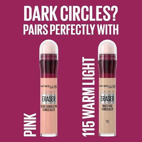 Maybelline Instant Anti-Age Eraser Eye Concealer for Face, Dark Circles, Blemish & Fine Lines Concealer, Full Coverage, Dermatologist Tested, Suitable for Sensitive Skin, Shade: 115 Warm Light thumbnail 7