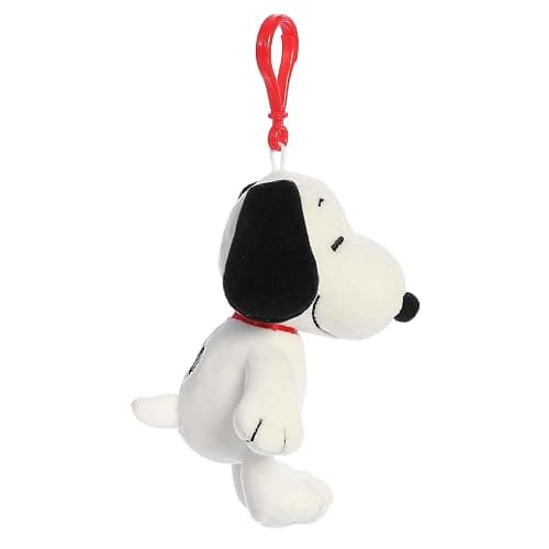 Aurora® Adorable Peanuts® Snoopy Clip-On Stuffed Animal - Officially Licensed Toys for All Snoopy Fans - Nostalgic Gift for Adults and Birthday Celebrations - White 4.5 Inches thumbnail 3