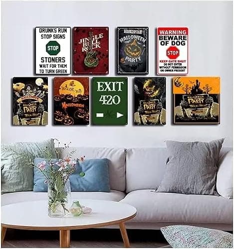 YYN Dog No Soliciting Tin Sign, 8x12 Inch, Vintage Metal Wall Decor, Kitchen Porch Decor, Funny Sign, House Gift for Men Women thumbnail 2