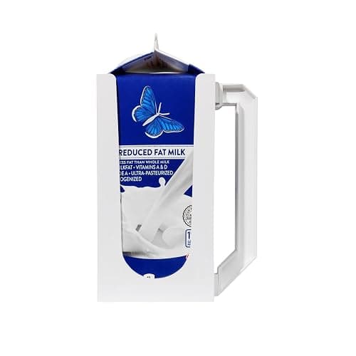 Carton Caddy XL Half Gallon Milk Carton Holder with Handle, Juice Box, Soda Bottle and Milk Half Gallon Holder with Handle, Rust Free, Dishwasher Safe, Reusable, Easy to Clean, Ergonomic - Image 1