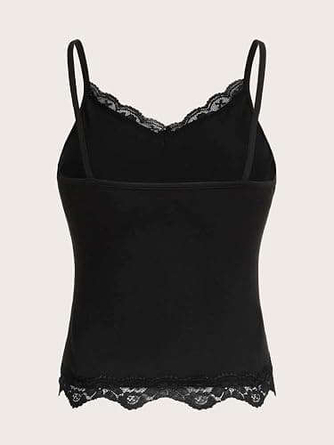 SHENHE Women's Lace Cami Y2K V Neck Sleeveless Tank Top Spaghetti Strap Camisole thumbnail 2
