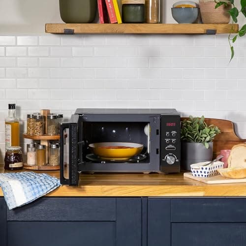 Russell Hobbs Compact Black Microwave, RHMO10, 20L Compact Design, 5 Power Levels, 8 Auto-Cooking Menus, 800W, Digital Timer and Safety Lock Option, Quick and Convenient Cooking thumbnail 5