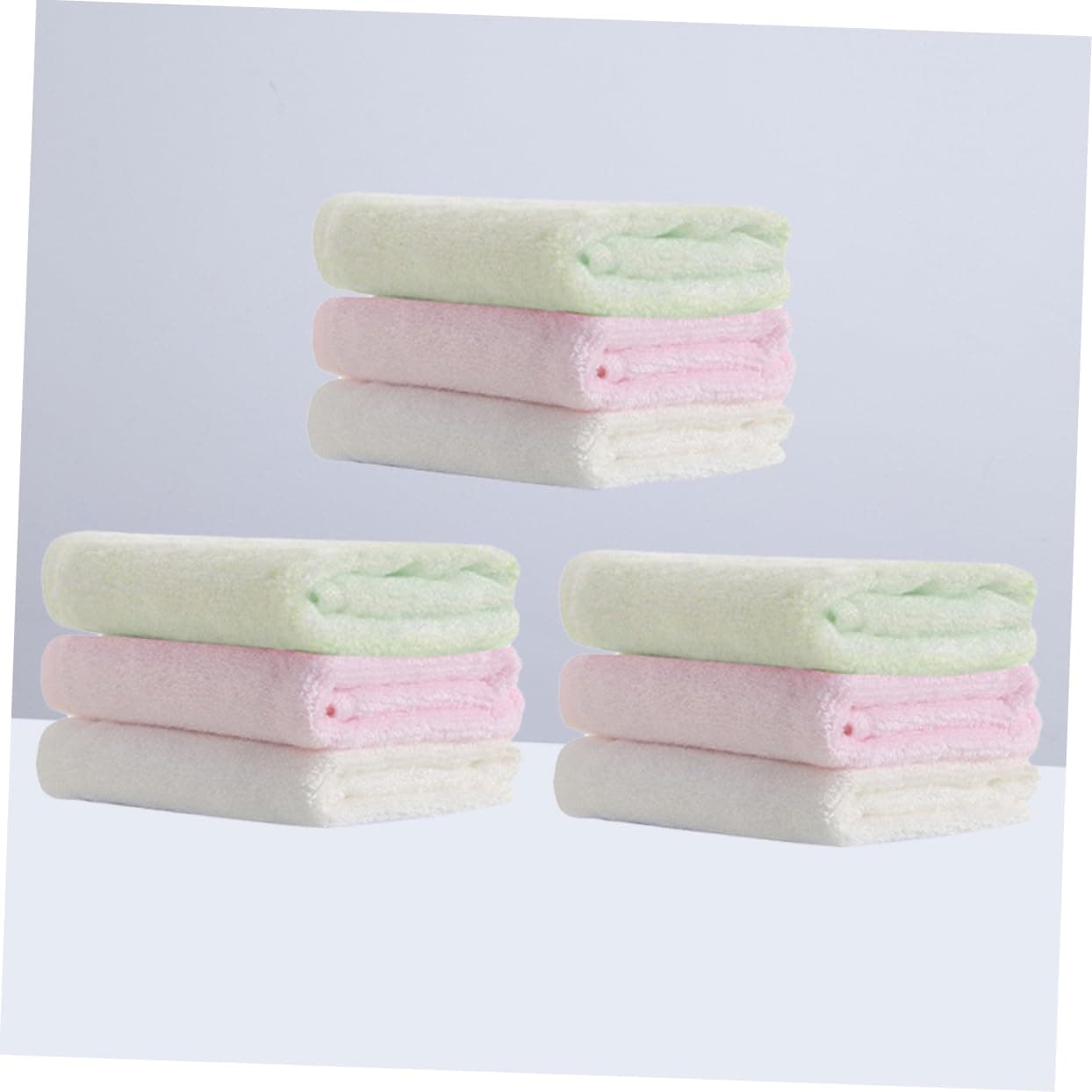 MERRYHAPY 9pcs Bamboo Fiber Face Towels Newborn Square Towels Cleaning Cloths Bath Essentials Reusable Washcloths thumbnail 6