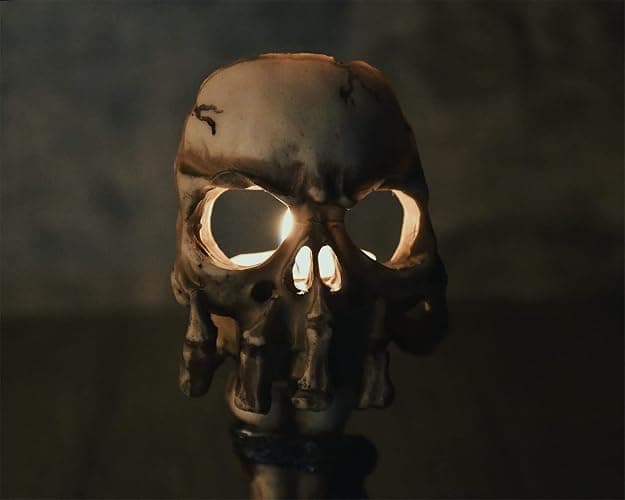 DS. DISTINCTIVE STYLE Skull Candle Holder 6.3 Inch Tea Light Holder Small Gothic Home Decor Halloween Decorations thumbnail 5