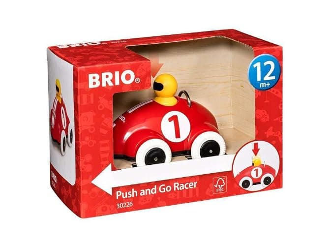 BRIO Infant Toddler 30226 - Push & Go Racer - Classic Race Car with Push and Go Function for for Kids Ages 1 and Up - Push & Go Racer thumbnail 4