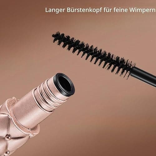 Wasserfeste Mascara für kurze/untere Wimpern – Präzisions-Minibürste, Locken-Halte-Technologie, verlängernd & voluminös, schwarz, klumpenfrei & smudgeproof Wasserfeste Wimperntusche– 1 Stück thumbnail 2