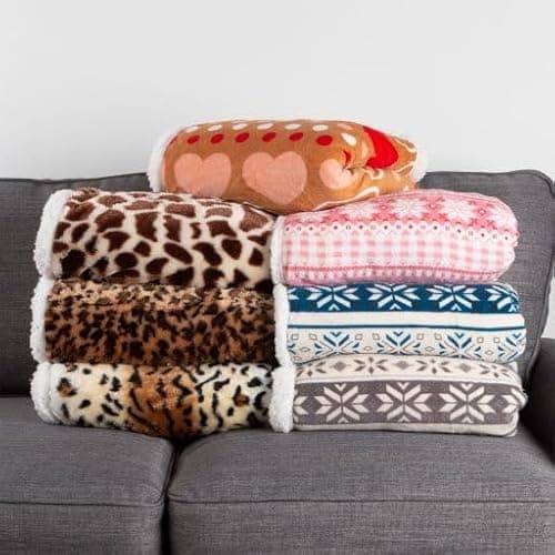 Sherpa Fleece Throw Blanket - 50x60-Inch Machine-Washable Reversible Throw - Fluffy Blankets for Couch, Chair, or Bed by Lavish Home (Leopard) | Fluffy, Reversible, Machine-Washable, Blankets, for Couch, Bed, Chair thumbnail 5