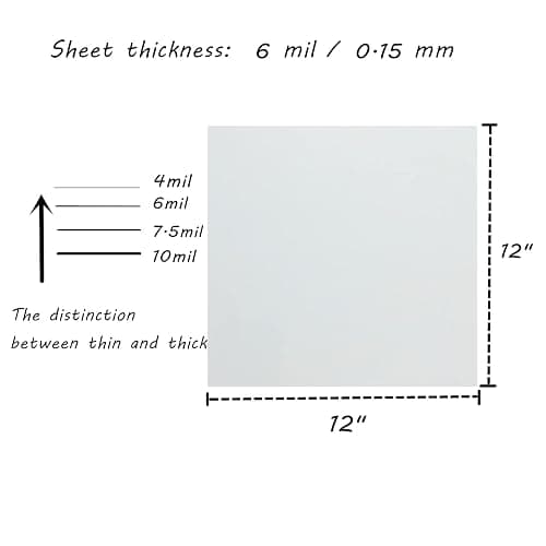 BANLTRE 12 Pieces 6 mil Blank Template Material Stencils Mylar for Cutting Paper Clear Transparency Sheet 12 × 12 inch (12-6 mil) thumbnail 2
