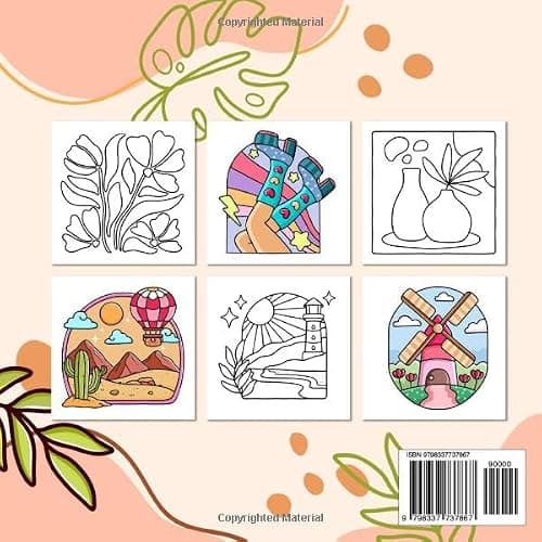 Minimal Art: Coloring Book for Adults and Teens, Bold and Easy Designs for Relaxation with Minimalist Shapes, Simple Landscapes, Clean Lines, Abstract Art, and More thumbnail 3