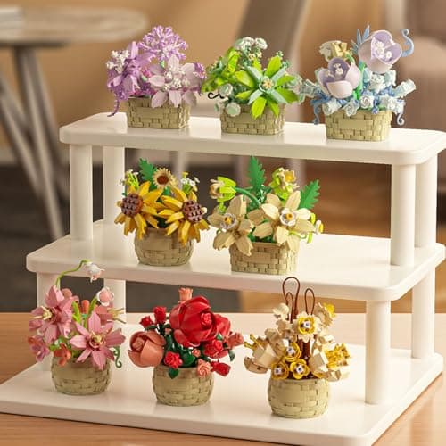 Mini Flowers Building Block Set,Flower blocks toys,Plants and Succulent Toys,Building block flowerpot，Botanical Collection Birthday Gift for Girls Boys Adults Kids Ages 6+ (Perfume Lily 155Pcs) thumbnail 6