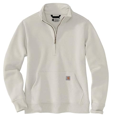 Carhartt Women's Relaxed Fit Midweight Quarter-Zip Mock-Neck Sweatshirt - Image 1