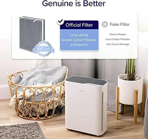 LEVOIT Vital 100 Replacement Filter, Genuine Air Purifier Filter, High-Efficiency Activated Carbon for Removal of Smoke, Odor, Allergens, Pollen,Vital 100-RF, White, 2 Pack thumbnail 2