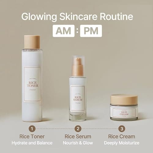 I'm from Rice Toner, Mini Size, Travel Essentials, Hydrating for Dry, Dull, Combination Skin, Vegan, Fragrance Free, Glass Skin, Korean Face Care 1.01 Fl Oz thumbnail 8