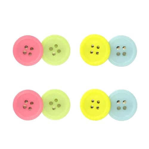 4 PCS Colorful Button Hair Clips Cute Y2K Duckbill Clips for Women & Girls Kawaii Cartoon Barrettes Decorative Hair Accessories for Back to School Birthday Parties - Image 1