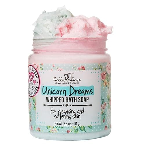 Bella & Bear Unicorn Dreams Whipped Bath Soap - Travel Size 3.2oz mango & pineapple with a hint of vanilla - Image 1