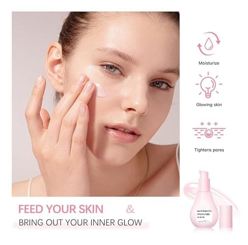 Watermelon Moisturizer Facial Serum, Hydrating Glow Priming Liquid Highlighter. thumbnail 6