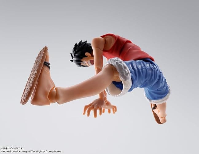 TAMASHII NATIONS - One Piece - Monkey D. Luffy -Romance Dawn- S.H.Figuarts Action Figure | One Piece 6 Inch Action Figure S.H. Figuarts - Monkey D Luffy Romance Dawn thumbnail 6