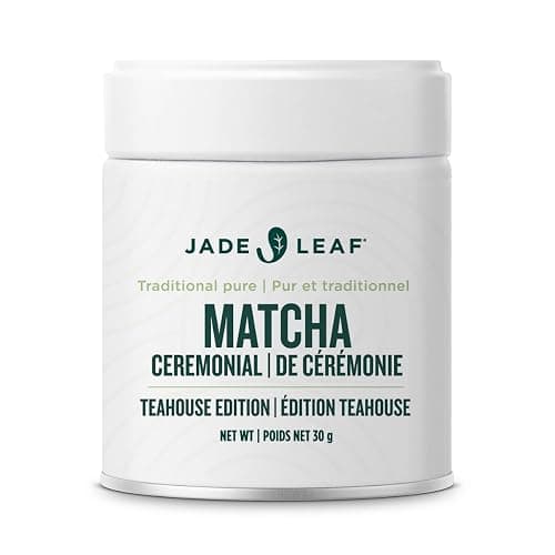 Jade Leaf Matcha Organic Ceremonial Grade Premium First Harvest Teahouse Edition - Traditional Pure Authentic Japanese Origin Green Tea Powder from Uji and Kagoshima (30g Tub) - Image 1
