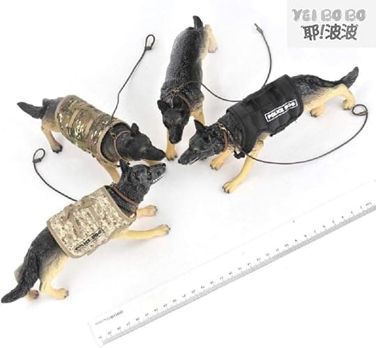 YEIBOBO ! 1:6 Action Figure Accessories German Shepherd Figure Toy (Police Dog) thumbnail 6