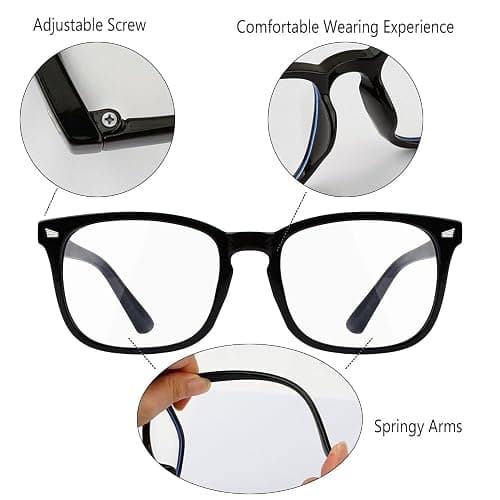 Yekepal Blue Light Blocking Glasses, 2 Pack Blue Light Glasses Men, Blue Light Glasses Women Eyeglasses Bluelight Eyestrain thumbnail 3