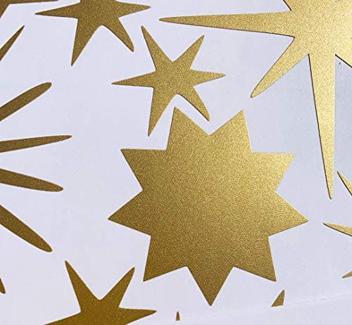 Sparkle Decals Star Wall Decals Nursery Wall Decal Kids Room Decor Stars Walls Art Murals Baby Room Star Stickers Peel and Stick Removable Decal Celestial Decoration(Vintage Gold) thumbnail 7