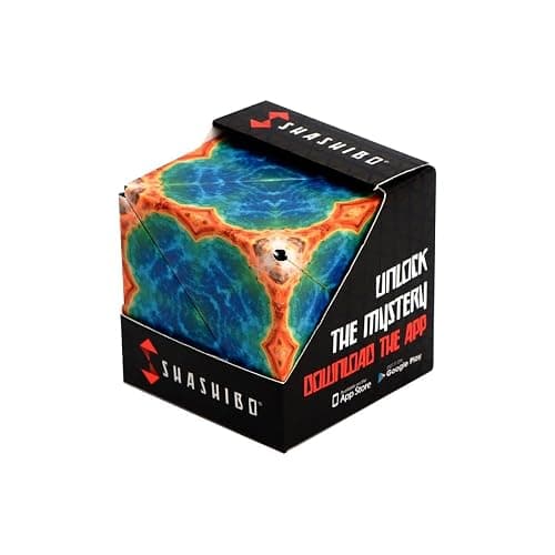 SHASHIBO Shape Shifting Box - Award-Winning Fidget Toy w/ 36 Rare Earth Magnets - Fidget Cube Transforms Into Over 70 Shapes, Sensory Toy Gift for Kids, Teens, and Adults (Earth) - Image 1