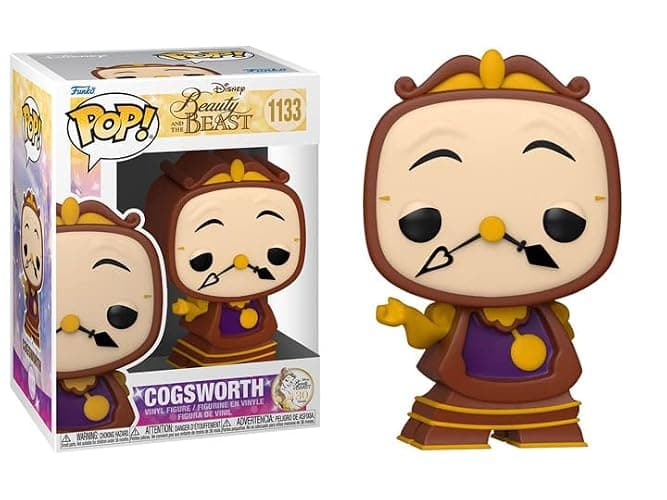 Funko + Protector: Beauty and The Beast 30th Pop! Disney Vinyl Figure (Bundled with ToyBop Box Protector Collector Case) (Cogsworth) - Image 1