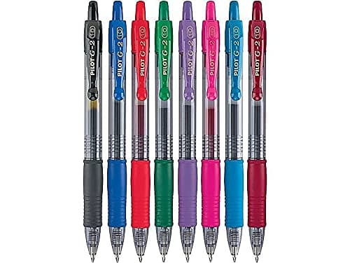 PILOT G2 Premium Gel Pens, Bold Point 1.0mm, Assorted Inks, 8-Pack | Write more, gel pens 1.0 for notes and journaling, quick drying, refillable and retractable rolling ball, assorted inks thumbnail 2