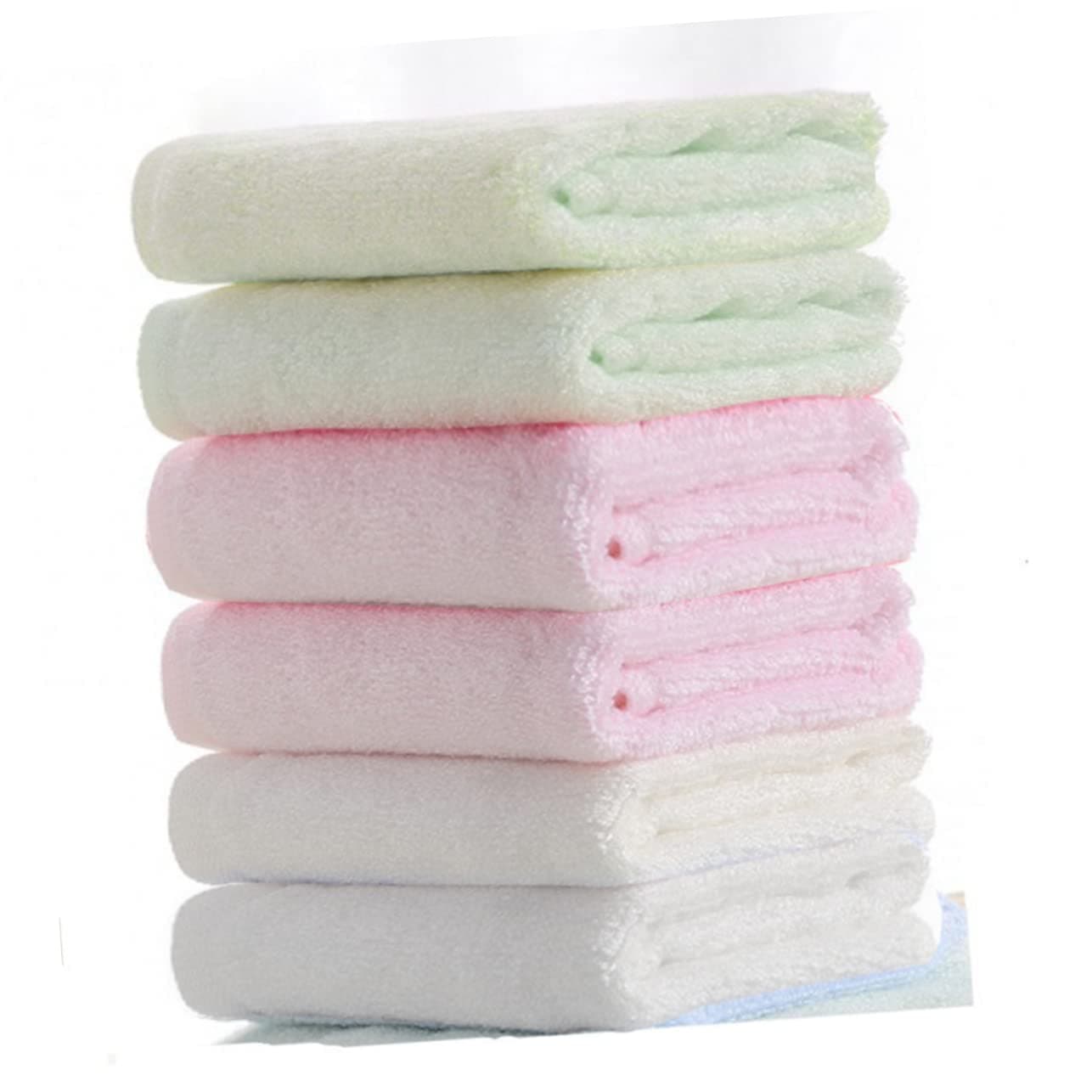 MERRYHAPY 9pcs Bamboo Fiber Face Towels Newborn Square Towels Cleaning Cloths Bath Essentials Reusable Washcloths thumbnail 7