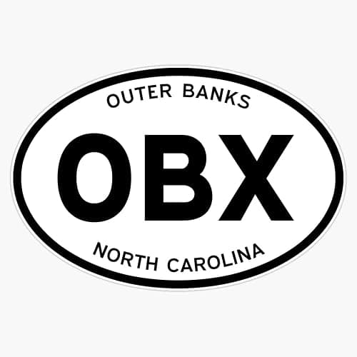 OBX, Outer Banks, North Carolina Vinyl Decal Bumper Sticker 5" - Image 1
