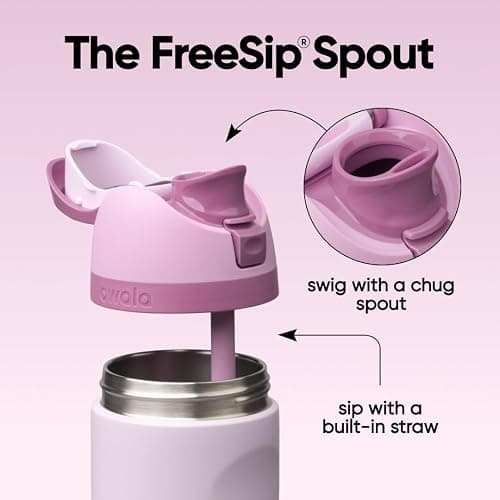 Owala FreeSip Stainless Steel Water Bottle 24 oz Lilac You A lot thumbnail 2