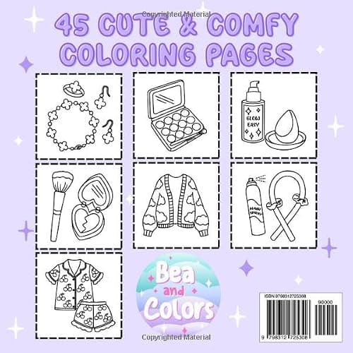 GRWM Cute & Comfy Coloring Book: Bold and Easy ‘Get Ready With Me’ Aesthetic Designs for Girls, Teens and Adults | Cozy Self-Care & Relaxation with ... Glow Cosmetics, Makeup and Girly Things thumbnail 2