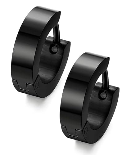 black huggie earrings - Image 1
