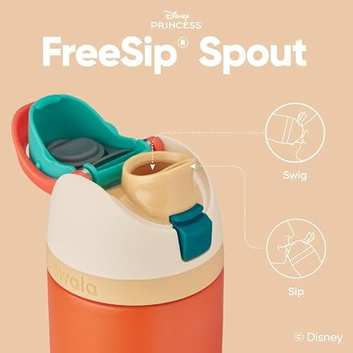Owala Disney Princess FreeSip Insulated Stainless Steel Water Bottle with Straw for Sports and Travel, BPA-Free Sports Water Bottle, 24 oz, Moana thumbnail 3