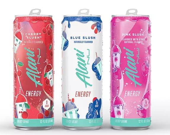 Alani Energy Drink Slush Pack | 6 Cherry Slush, 3 Blue Slush, 3 Pink Slush | 12 Pack, 12 Fl Oz Per Can thumbnail 3