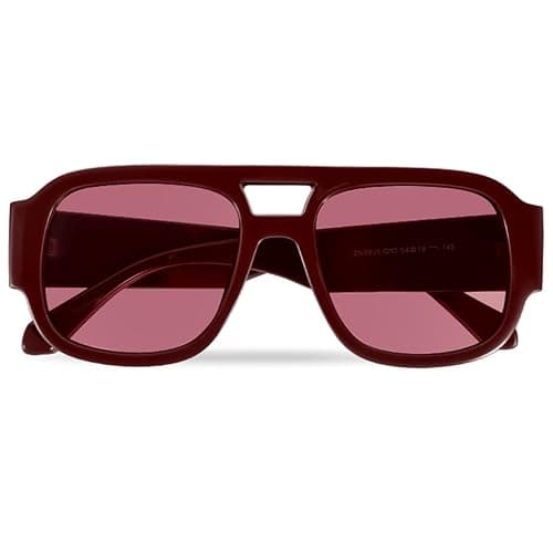 milramtob Oversized Square Aviator Sunglasses for Women Men Retro 70s Glasses Chunky Sun Shades Cute thumbnail 6