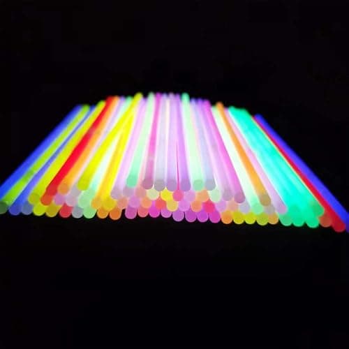 JOYIN 100 Pcs 8" Glowsticks, Bracelets Necklaces, Glow in the Dark Party Favors, Easter, Christmas, Halloween Supplies Pack, Football Party Supplies - 100 thumbnail 6
