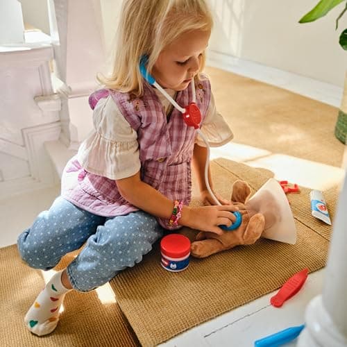 Melissa & Doug Examine and Treat Pet Vet Play Set, 24-Piece Animal Doctor Playset with Dog & Cat Plushies, Pet Doctor Kit & Accessories, Preschool Toys for Girls & Boys Ages 3+ thumbnail 2