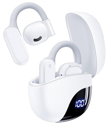 AI Translation Earbuds Real Time 164 Languages 80H Playtime Translator Ear Buds Audifonos Traductores Inglés Español Wireless Earphones Bluetooth AI Headphone for Travel Meeting Learning K08 White - Image 1
