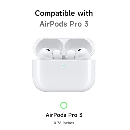 LoeoeL for Airpods Pro 3 Case Clear, Transparent Silicone Cute Girly Airpods Pro 3rd Generation Case with Keychain, Hard Shell Plastic Airpods Cover Accessories for Women Girls, Light Pink thumbnail 2