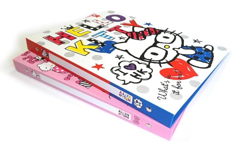 Kitty's Hard Cover 3 Ring Binder Set of 2-2 Different Designs - Officially Licensed - Image 1