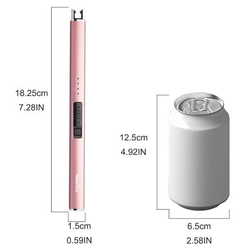 MeeToo Electric Candle Lighter Rechargeable Type-C - Gifts for Wife Men Women Nana, USB Plasma Arc Windproof Lighters for Candle Christmas Camping Kitchen Rose Gold thumbnail 3